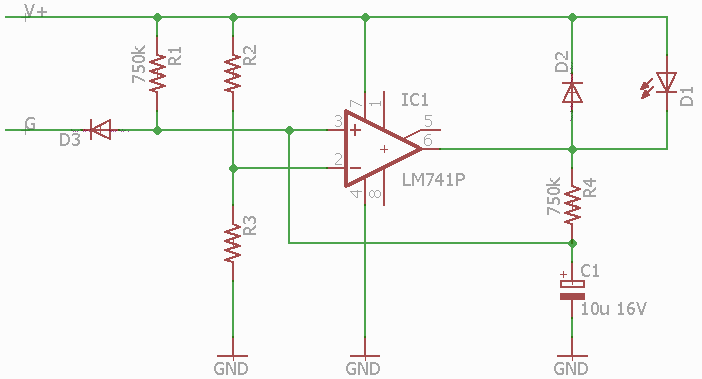 schematic of blinky light