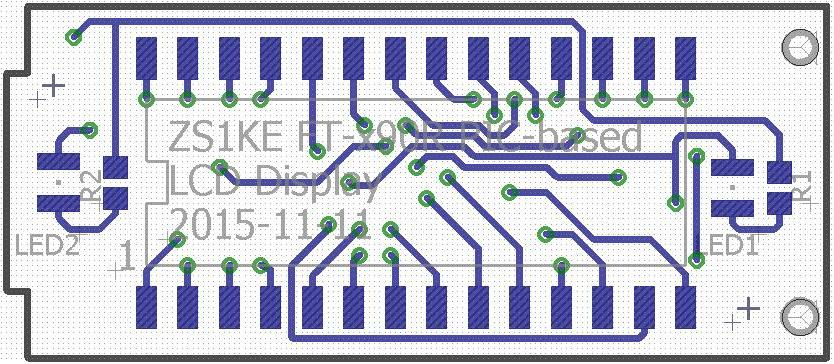 PCB layout, front side