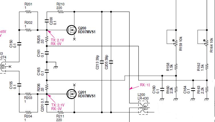 Output transistor schematic