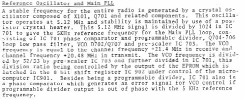 PLL description from service manual